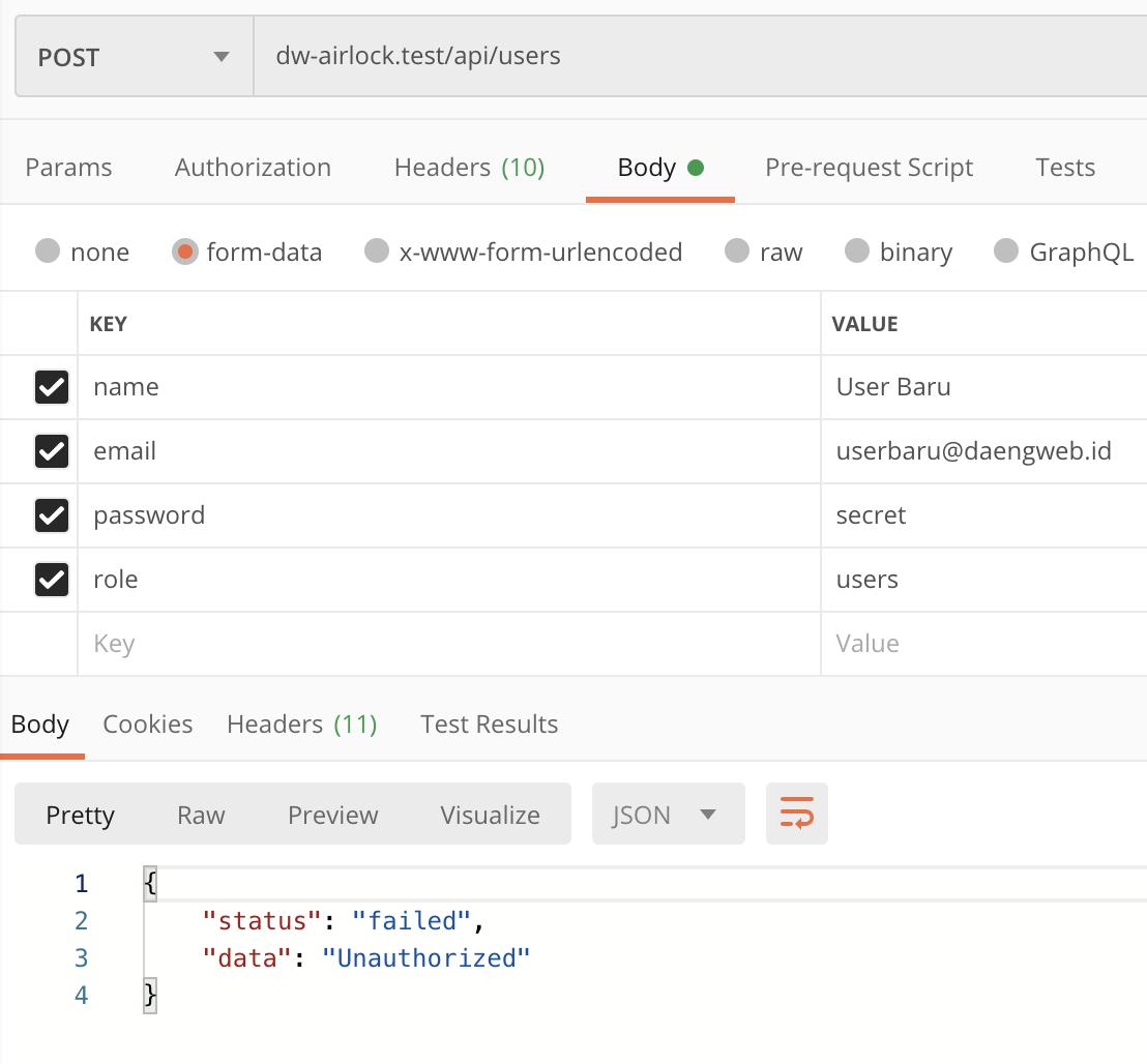 laravel airlock - check abilities